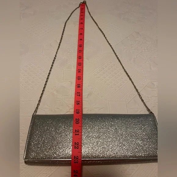 Sold…Aldo beautiful silver clutch or crossbody purse - Picture 8 of 16